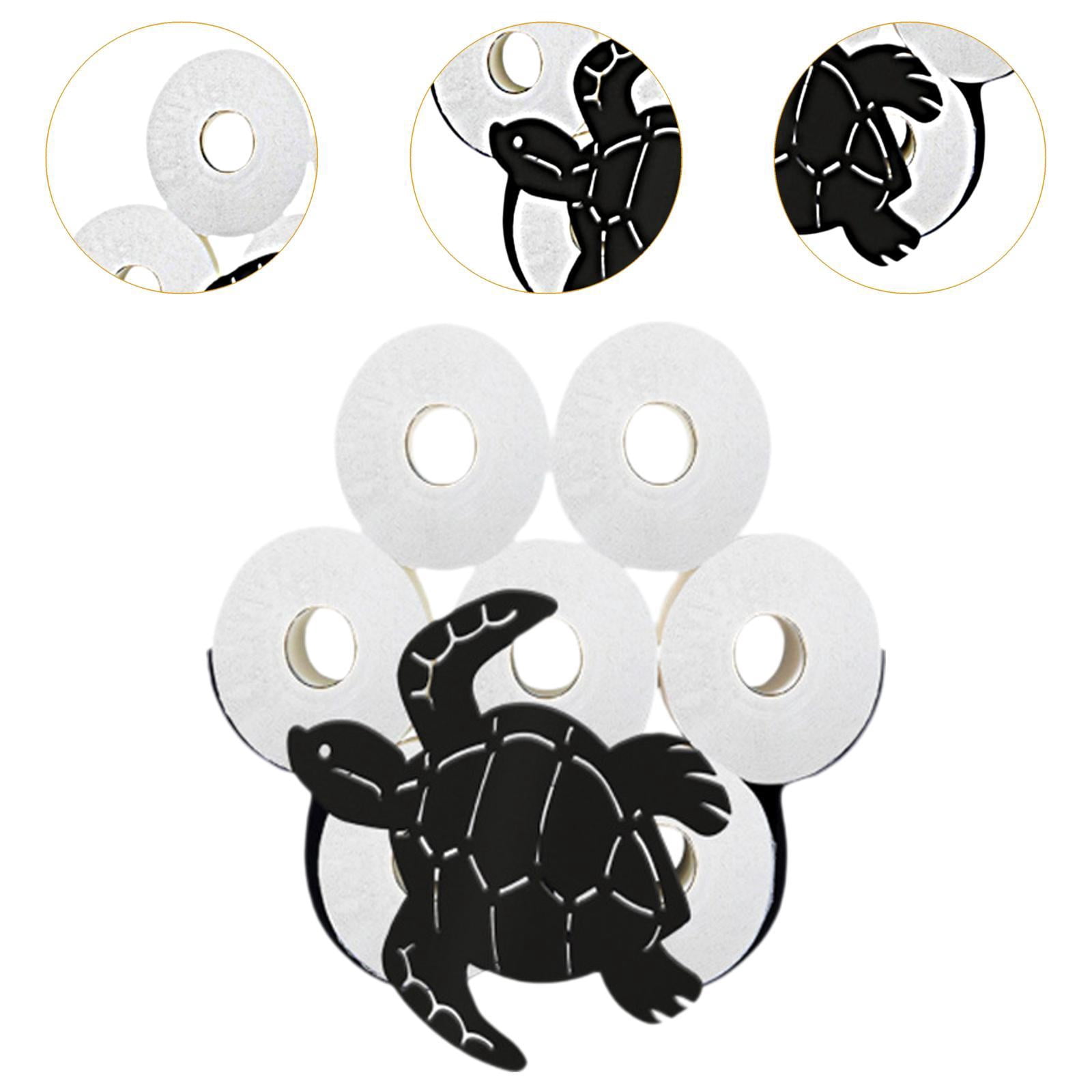 Fiocias Creative Toilet Paper Holder Animal Design Iron Wall Mount Tissue Organizer Rack