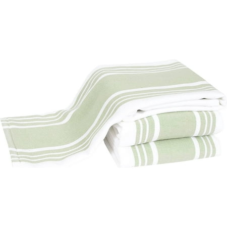 

MWYY Towels Dual Purpose Reversible 100% Absorbent Cotton Kitchen Towels Set of 3 Striped 17 x 30 3-Pack Mushroom All-Clad Textiles