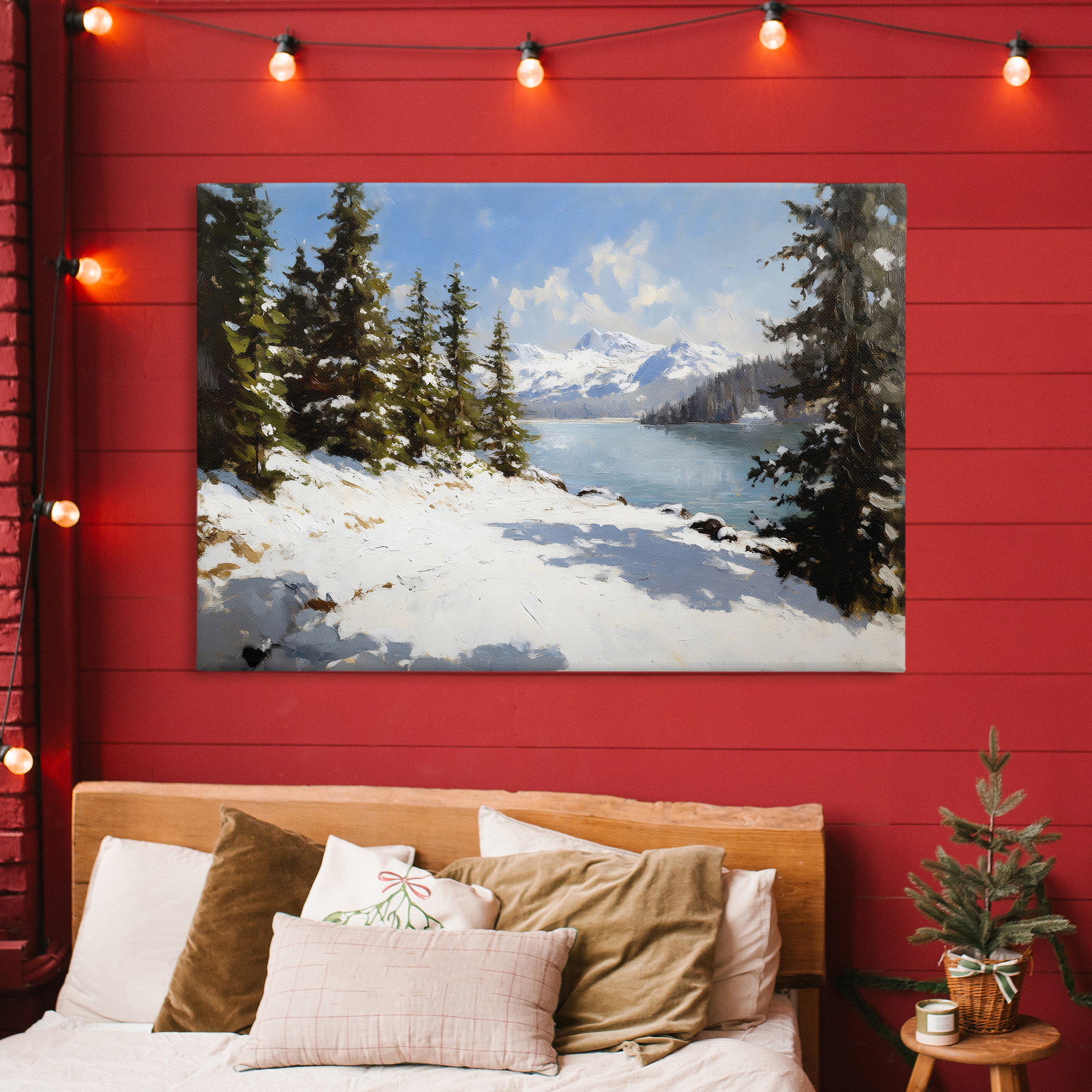 Way Up North Landscape Canvas Wall Art, design by Petal Prints Design