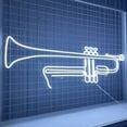 thumbnail image 2 of Trumpet Neon Sign, Musical Instrument Class Store Wall Art, 2 of 4