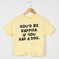 thumbnail image 3 of You'd Be Happier If You Had A Dog - Women's Boxy Crop Top Graphic T-Shirt, 3 of 20
