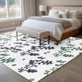 thumbnail image 4 of Area Rug for Living Room, Green Grey Botanical Non-Slip Indoor Large Carpet for Bedroom/Dining Room, Watercolor Spring Floral Summer Leaf Washable Low-Profile Rectangle Floor Runner Rugs - 5 x 8 Ft, 4 of 8