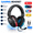 Red Blue, variant on Wired Gaming Headset with Microphone for Nintendo Switch,PlayStation,Xbox,PC & Mobile,Volume Control,Gaming Headphones with 40mm Stereo Drivers,Lightweight Over-Ear Design