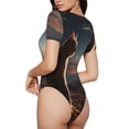 thumbnail image 2 of Fotbe Pyramid Desert Cat Body de Mujer con Cuello Redondo y Mangas Cortas, Sin Mangas Ajustado, Suave, Cómodo y Básico-Small, 2 of 7