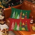 thumbnail image 2 of Red Green Christmas Pillow Covers 12x20 Inch Set of 2 Christmas Tree Xmas Farmhouse Decoration Pillow Cases New Year Winter Holiday Cotton Linen Cushion Cover for Home Sofa Couch Decor, 2 of 6