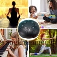 thumbnail image 3 of Rain Drum for Outside,Rain Drum for Outside When it Rains,Rain Drum for Outside Garden,6 Inch 8 Notes Steel Tongue Drum Rain,Beginner Handpan Drum (Blue), 3 of 7