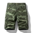thumbnail image 3 of Mens Camo Cargo Shorts, Blue Pattern, Multi - Pockets, Summer Hiking & Outdoor Use, 3 of 5