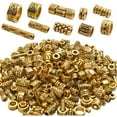 thumbnail image 2 of 100g (About 220-300pcs) Column Spacer Beads Bracelet Charms Necklace Pendants Jewelry Findings Accessories for Bracelet Necklace Jewelry Making,Antique Gold, 2 of 7