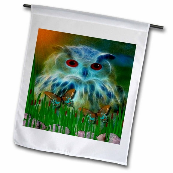 3dRose, The Great Owl, 12 x 18 inch Garden Flag