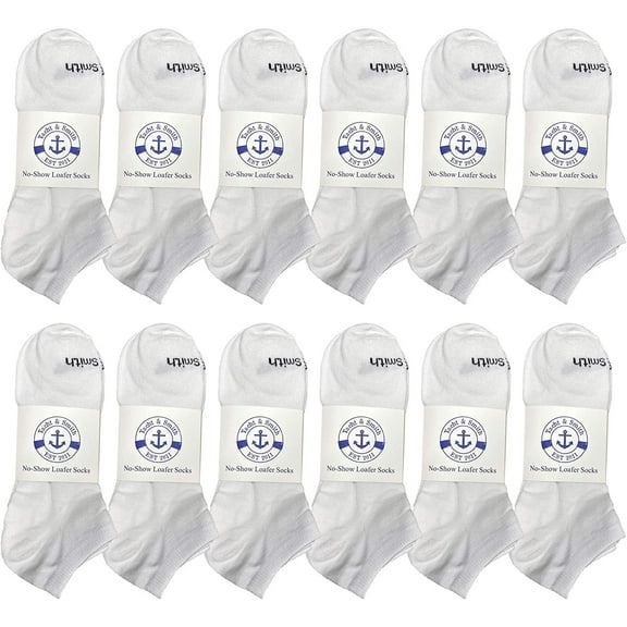 12 Pair Of BILLIONHATS Boys and Girls Low Cut Ankle Socks, Thin Lightweight Breathable Wholesale Sport Bulk Socks, Size, 6-8