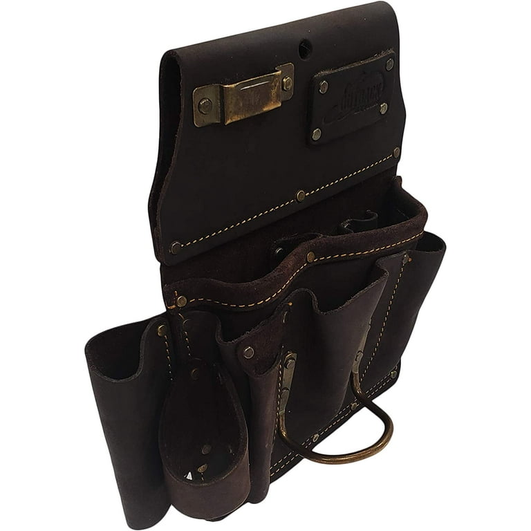 バーベキュー・調理用品 LEATHER HOLDER 480ML OX Tools Oil Tanned Leather Tool Pouch - 4 Pocket Dual