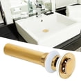 thumbnail image 3 of Tapón de Drenaje para Fregadero de Baño, de Latón Dorado, Escrudor Antiobstruciones para Lavabo, Kit de Sinbordamiento para Fregaderos Desinstaladas, 3 of 7