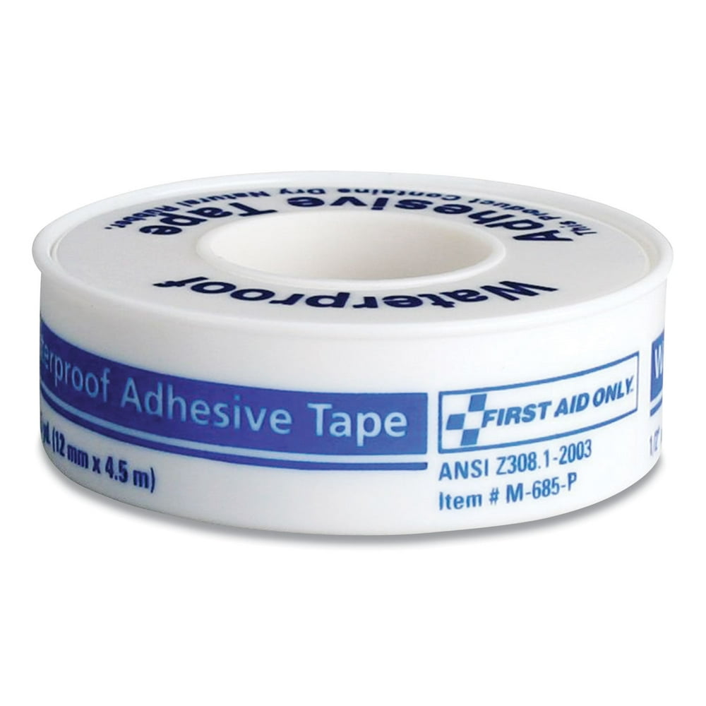 WaterproofAdhesive Medical Tape 1" Core 1" x 15 ft White 730015