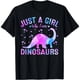 thumbnail image 1 of Playera para Mujer "Solo una Chica que Ama los Dinosaurios" - Diseño Colorido, 1 of 5