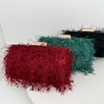thumbnail image 5 of Simple Tassels Clutch Purses Party Purse Fashion Handbag Ladies Evening Bags, 5 of 20