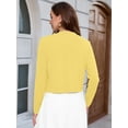 thumbnail image 6 of Chiclily Women's Long Sleeve Cropped Cardigans Sweaters Open Front Knit Short Shrugs for Dresses, Yellow 2XL, 6 of 6