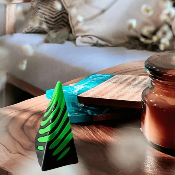 Escultura Imposible De Pirámide Paso A Paso - Juguete Antiestrés En Espiral 3D, Naranja/verde/rojo, De 3,8 Cm