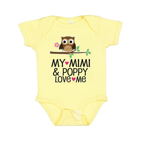 

Inktastic Mimi and Poppy Love Me Grandchild Owl Gift Baby Girl Bodysuit