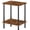 15.75" x 11.8" x 21.5", variant on Simple Trending Side Table, Small End Table Living Room, Nightstand with 2 Tier Storage Shelves, Rustic Brown
