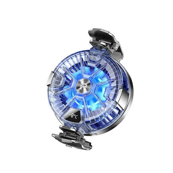 F4 Mobile Phone Semiconductor Cooling Fan Radiator Magnetic/Back Clip 2 IN 1 Game Cooler for 4-6.7 Inch IOS Android Heat Sink
