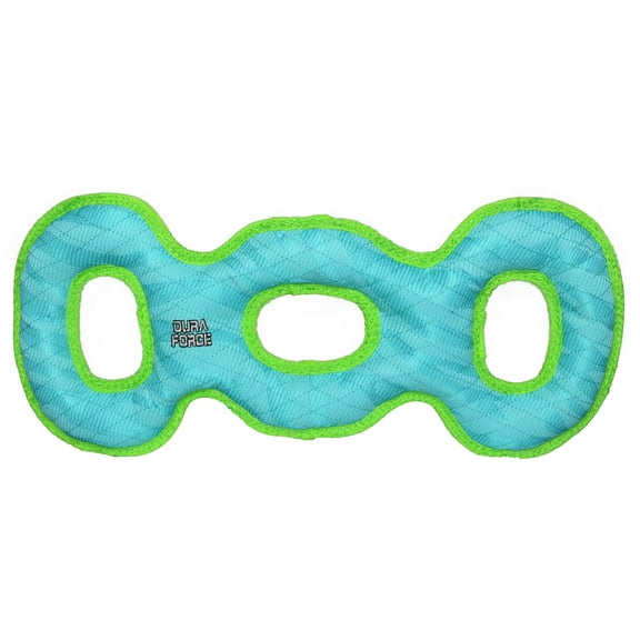 DuraForce 3 Way Tug O War Durable Woven Fiber Squeaky Dog Toy