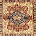 thumbnail image 1 of Ahgly Company Indoor Square Abstract Brown Red Persian Area Rugs, 3' Square, 1 of 6