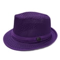 thumbnail image 5 of Men's Breathable Short Brim Panama Mesh Hat Lightweight Summer Sun Cap, 5 of 7