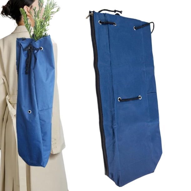 Bolsa de recolección de frutas 2 pulgadas de la bolsa de almacenamiento del delantal de jardín para flores de corte fresco de Azul