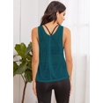 thumbnail image 2 of High-quality SweatyRocks Women's Sleeveless Scoop Neck Shirt Contract Mesh Racerback Tank Top, 2 of 5