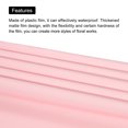 thumbnail image 4 of Unique Bargains Double Sided Color Flower Wrapping Paper Light Pink+Gold 22.8'x22.8' Waterproof 10 Pack, 4 of 5