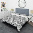 thumbnail image 3 of Designart 'Monochrome Geometric Pattern XIII' Mid-Century Modern Duvet Cover Set, 3 of 4