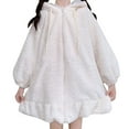 thumbnail image 1 of Abrigo con capucha de conejo Minnieouse moda para mujeres en Otoño e Invierno sudadera con capucha para niñas chaqueta linda color blanco S, 1 of 6