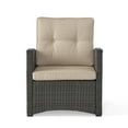 thumbnail image 2 of Luton Wicker Outdoor Club Chair with Cushions, Gray and Beige, 2 of 8