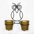 thumbnail image 2 of Eco Friendly Handmade 100% Iron Round Modern Gold Coated Color 13.2 x 11.4 x 4.6 Inches Planters Pot for Lawn, Balcony, Garden, Patios, Wall stand, Restaurant, Banquet Hall, Spa, Beauty Parlor etc., 2 of 5