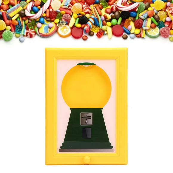 Machine Handy Candy Frame Gumball Machine in A Frame Wall Mount Candy Dispenser Picture Frame with Pull Handle
