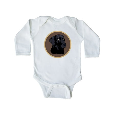 

Inktastic Black Lab Dog Labrador Retriever Gift Baby Boy or Baby Girl Long Sleeve Bodysuit