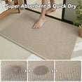 thumbnail image 4 of SIXHOME 17"x24" Bathroom Rugs Non Slip Bath Mat Rubber-Backing Wove Braided Absorbent Bath Rugs Machine Washable Thin Bathroom Mats Fit Under Door Soft Quick Dry Bathroom Rugs Beige, 4 of 8