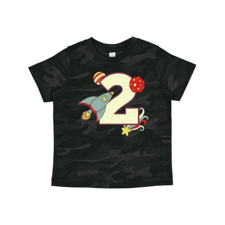 

Inktastic 2nd Birthday Outer Space Theme Gift Toddler Boy or Toddler Girl T-Shirt