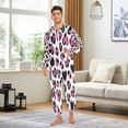 thumbnail image 5 of IAUYY Unisex Adult Onesie Pajamas Ultra-Soft Crystal-Soft Fabric, Halloween Adult Onesie Pajamas Adults,With a Zipper Plus Size Onesie Pajamas, Leopard Print Pattern, 5 of 7