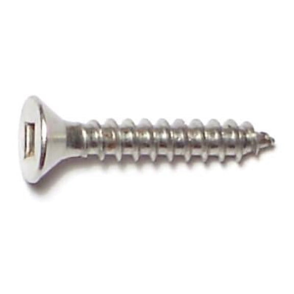 #8 x 1" 18-8 Stainless Square Flat Sheet Metal Screws SMSFSS-313 (30 pcs.)