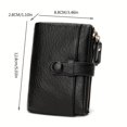 thumbnail image 4 of HLONK Spacious Retro Coin Purse Wallet - Bifold  with Separate Coin Compartment  Secure Flap Button Closure  Chic Minimalist Clutch, 4 of 7