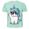 thumbnail image 1 of Summer Funny Print Women T-shirt Graphic Fashion Tshirt Unicorn Short Sleeve Female Summer Tops Woman T-shirt Humor Tshirt3T Gong Bohan LED, 1 of 2