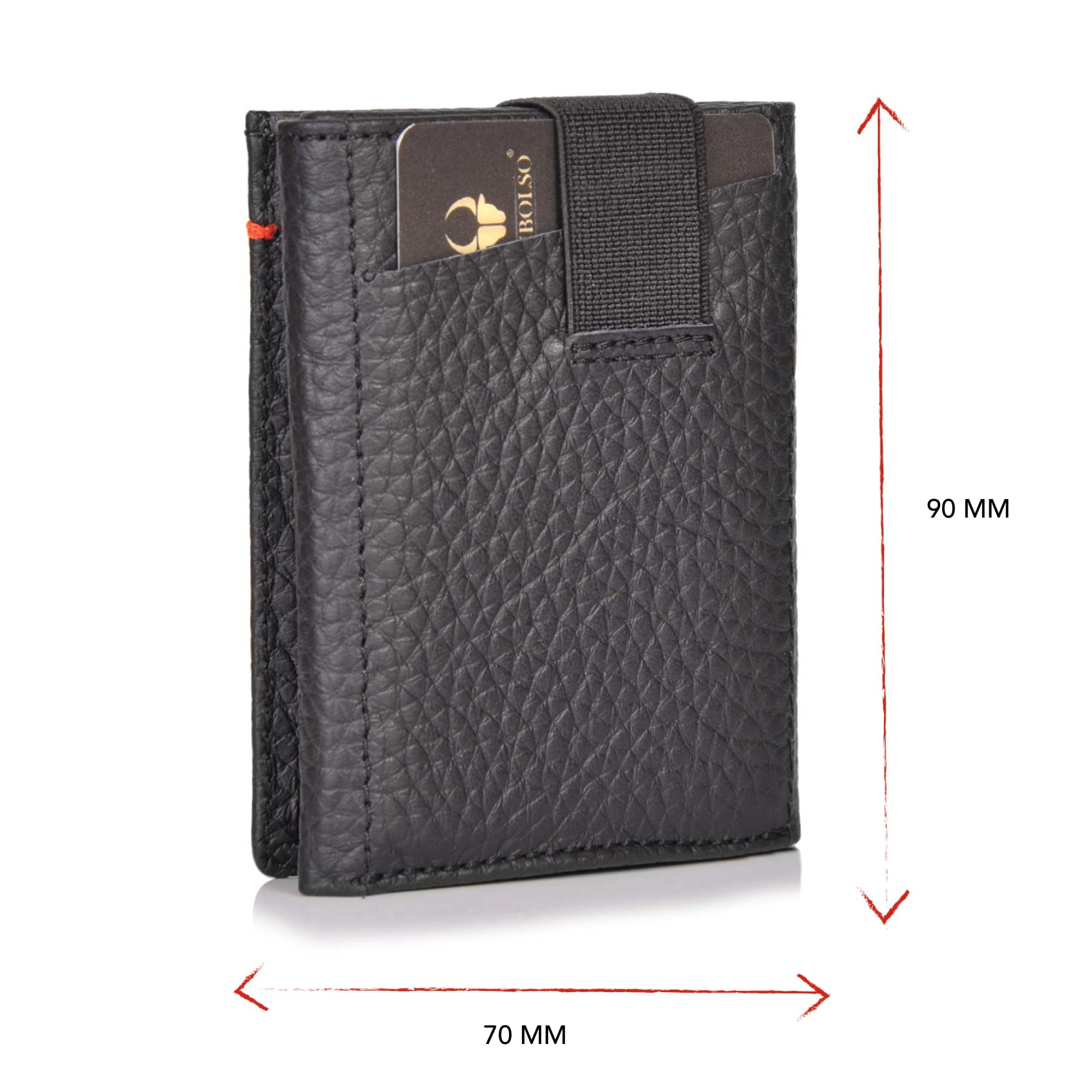 DONBOLSO Wallet 2 I Slim Wallet with RFID Protection I 9 Card Slots for up to 13 Cards I Genuine Leather Credit Card Holder for Men and Women I Nappa : DONBOLSO Wallet Flip I Slim Wallet with Flip Case I