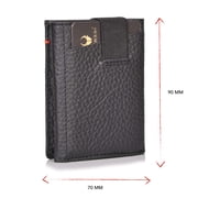 DONBOLSO 2 I Slim Wallet without Coin Pocket I Grained Nappa Black