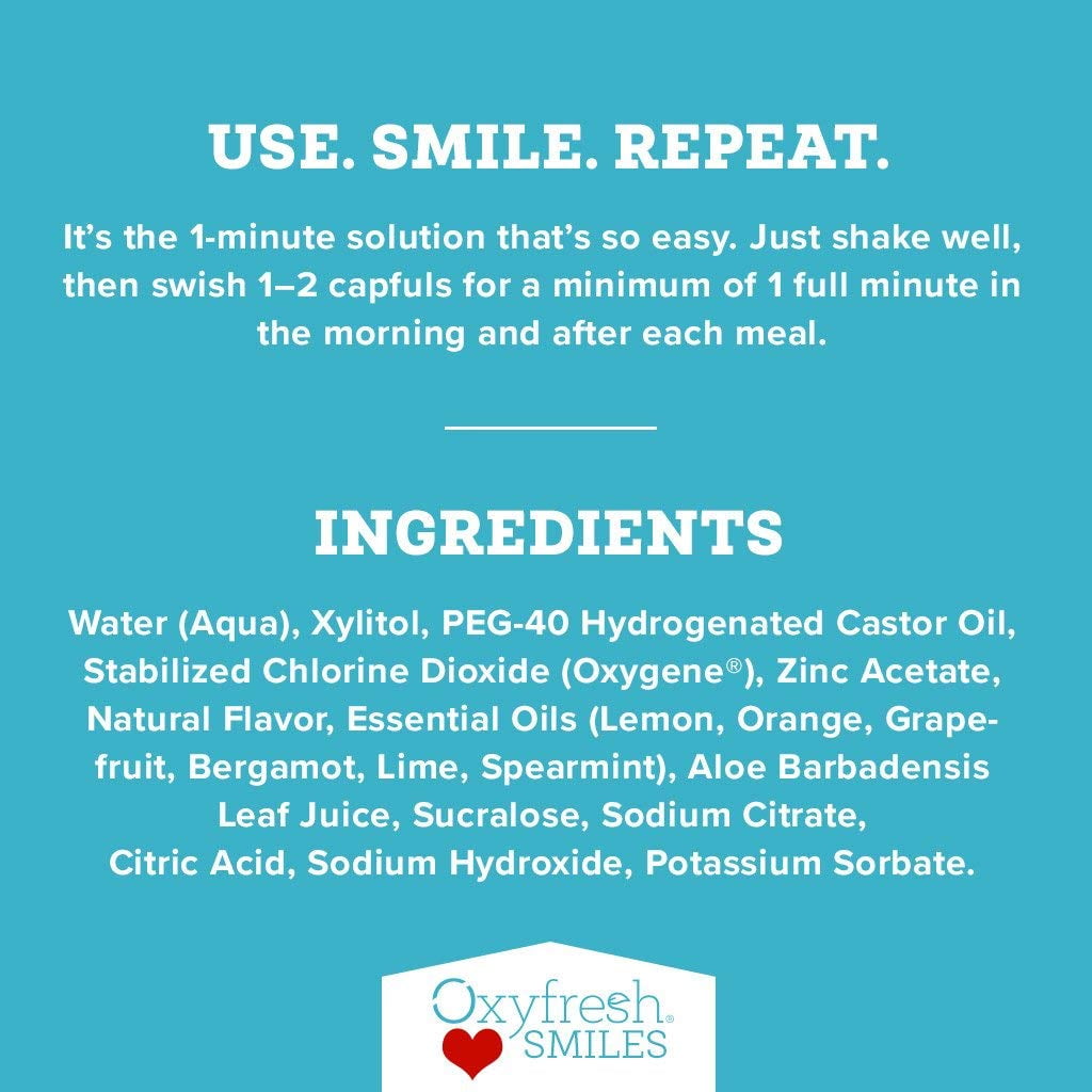 Buy Oxyfresh Lemon Mint Mouthwash with Zinc Alcohol Free Solution for