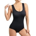 thumbnail image 3 of Tank Top Bodysuit for Women Tummy Control Slim Fit Sleeveless Body Suit Round Neck Black L, 3 of 5