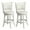 White, variant on CorLiving Wood Bar Stool Chair Set of 2 in White -Rotating Round Seat & Footrest