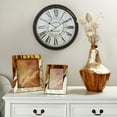 thumbnail image 2 of DecMode Large Gold Capiz Shell & Natural Banana Wood Vase, 11”x 15”, 2 of 8