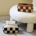 thumbnail image 2 of Artisanal Woven Leather Tissue Box with Chessboard Design - Creative Home/Office Paper Roll Holder for Living Room, Durable Handcrafted Storage Solution in Black, 2 of 6