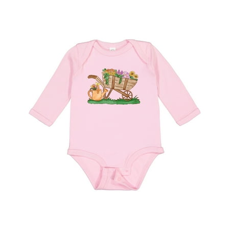 

Inktastic Flower Wheelbarrow Gift Baby Boy or Baby Girl Long Sleeve Bodysuit